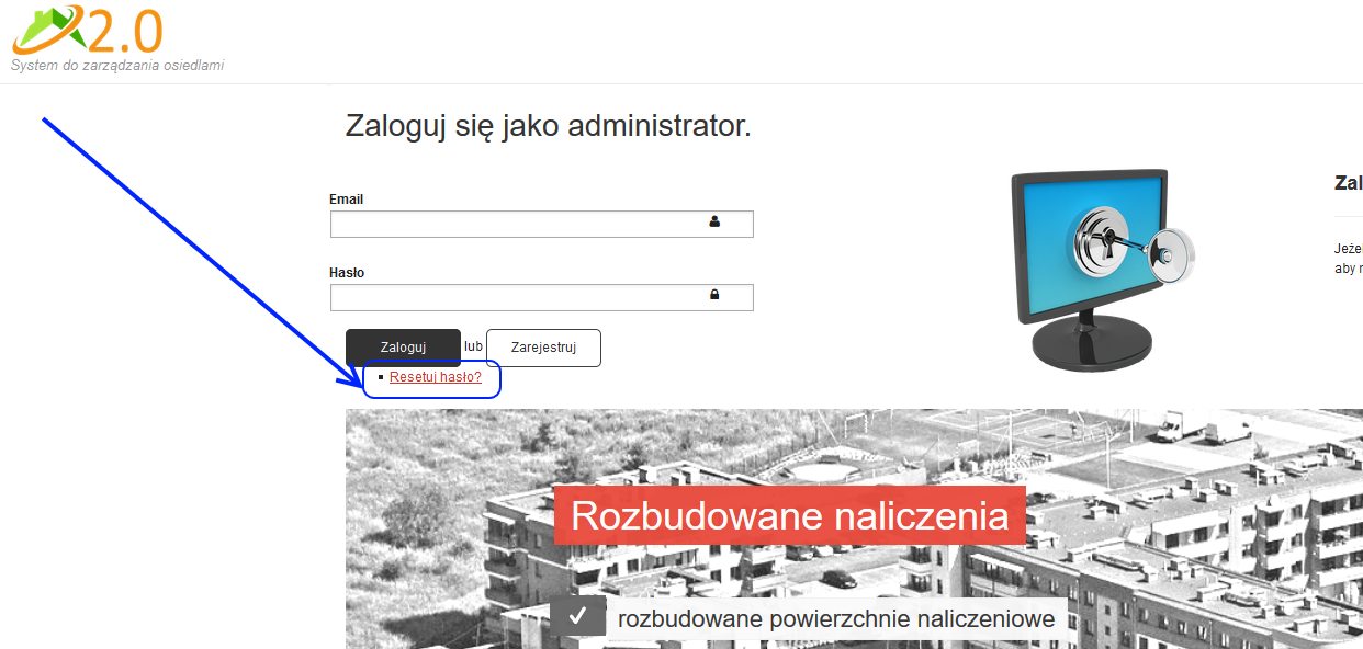 reset hasła